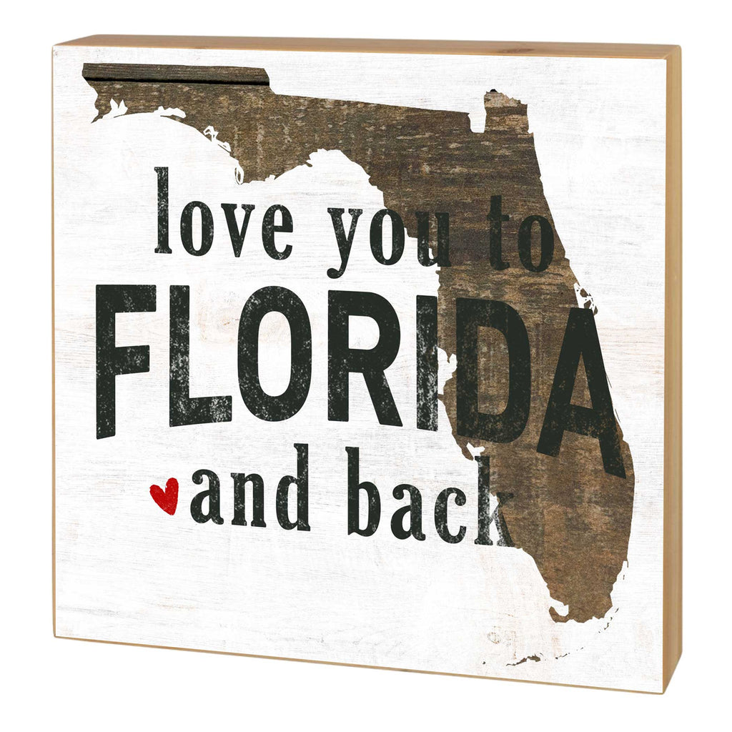 5x5 Love You To State Block Florida