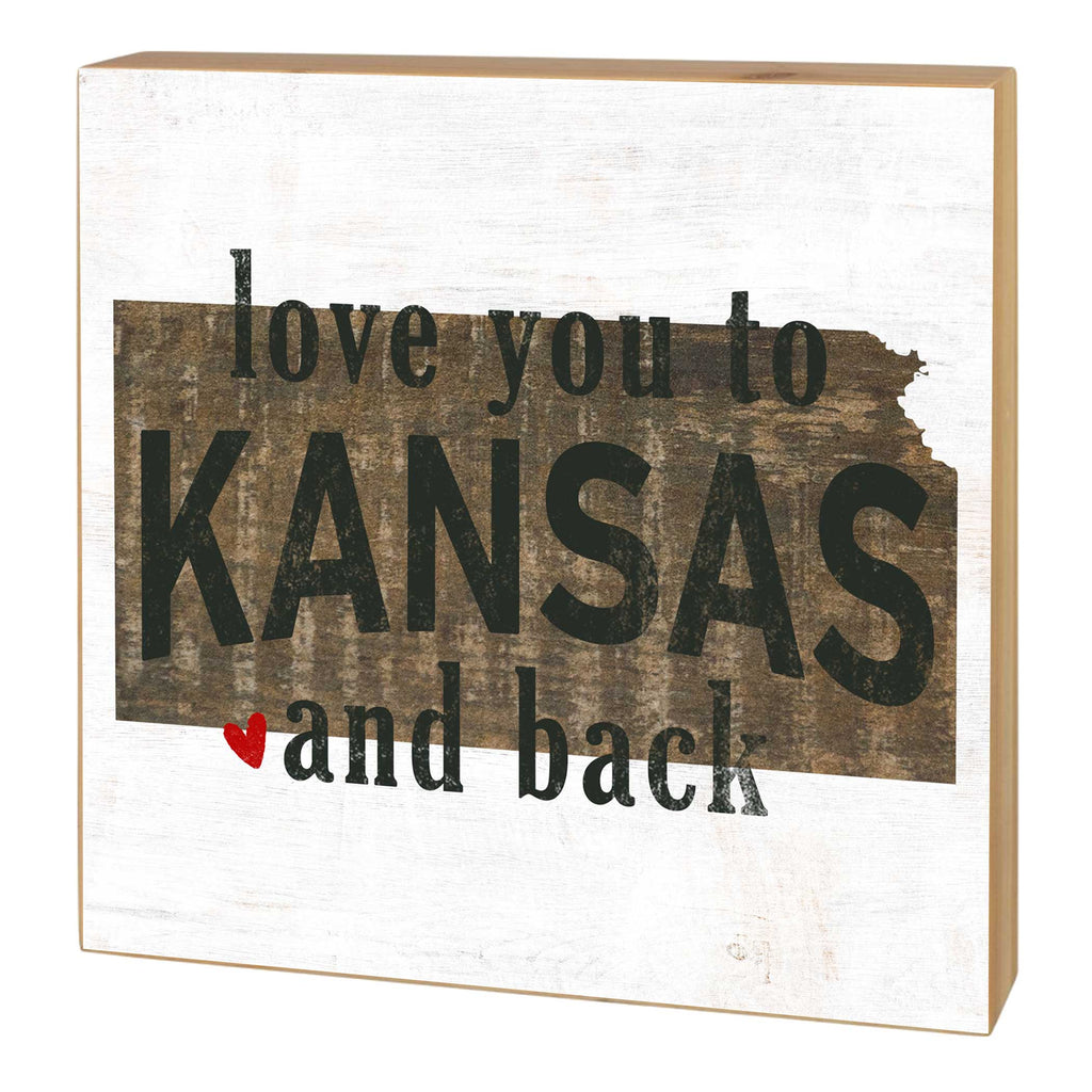 5x5 Love You To State Block Kansas
