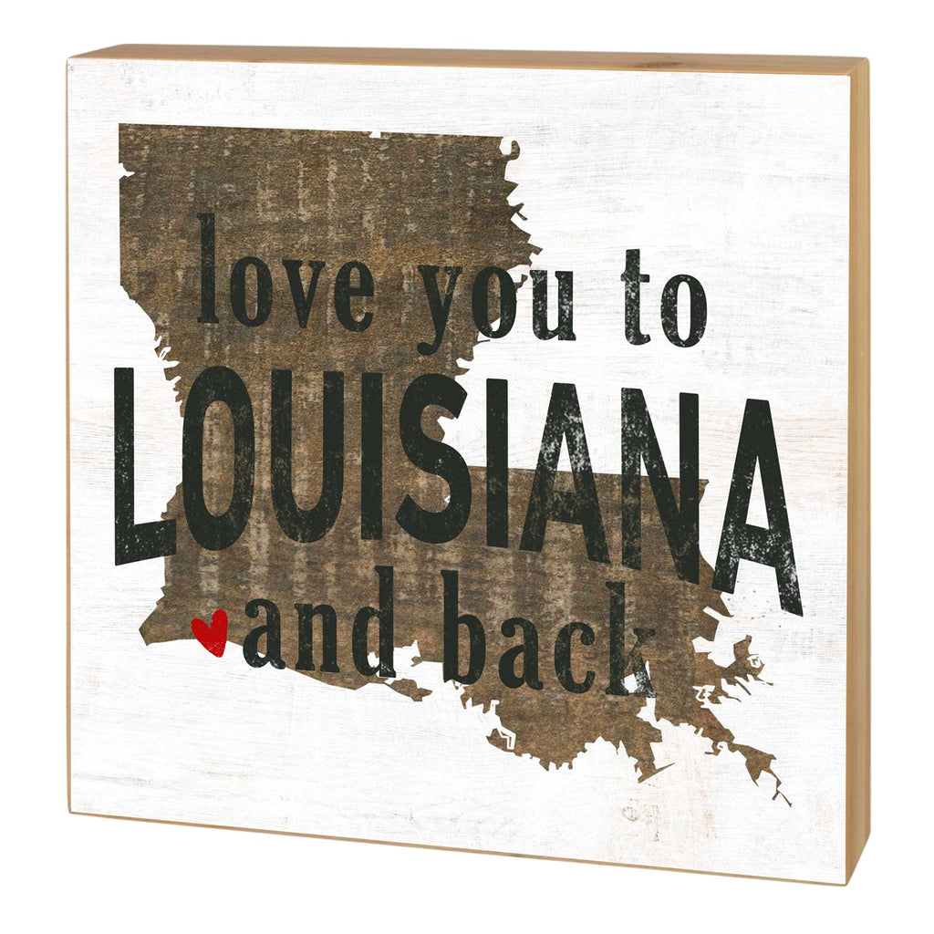 5x5 Love You To State Block Louisiana