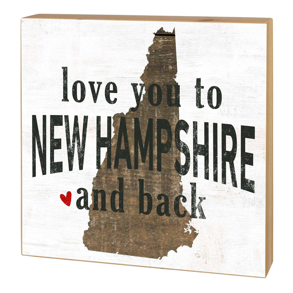 5x5 Love You To State Block New Hampshire