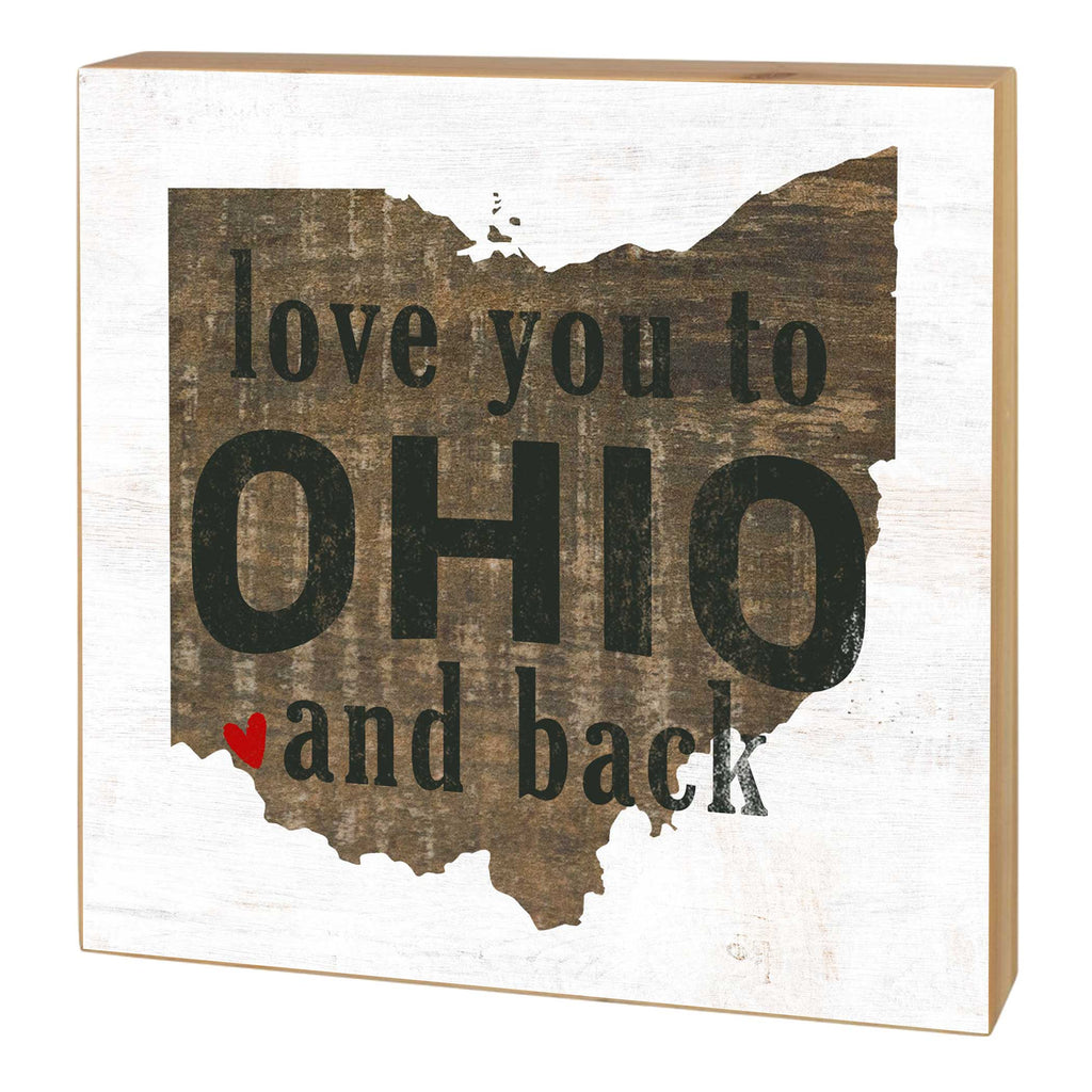 5x5 Love You To State Block Ohio