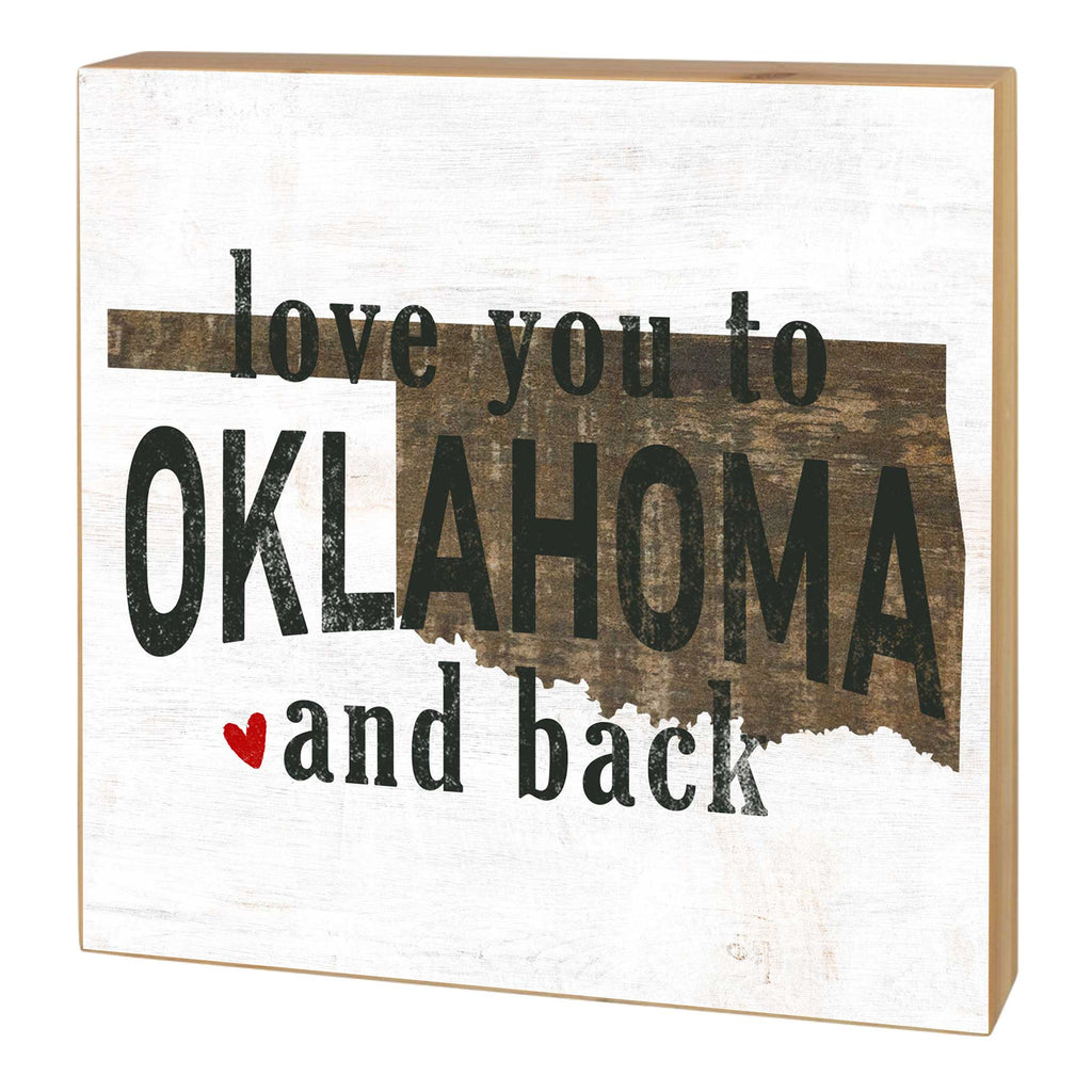 5x5 Love You To State Block Oklahoma