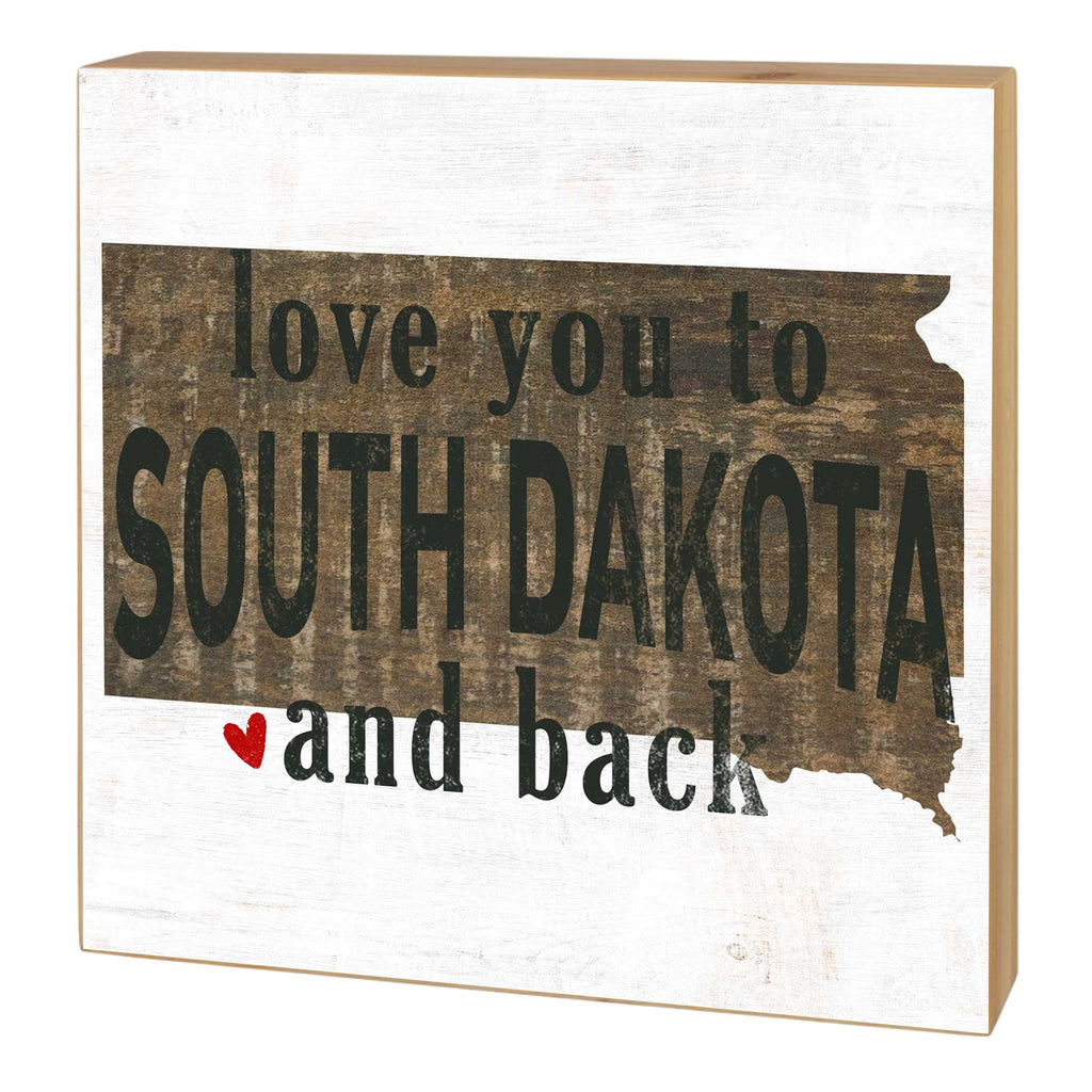 5x5 Love You To State Block South Dakota
