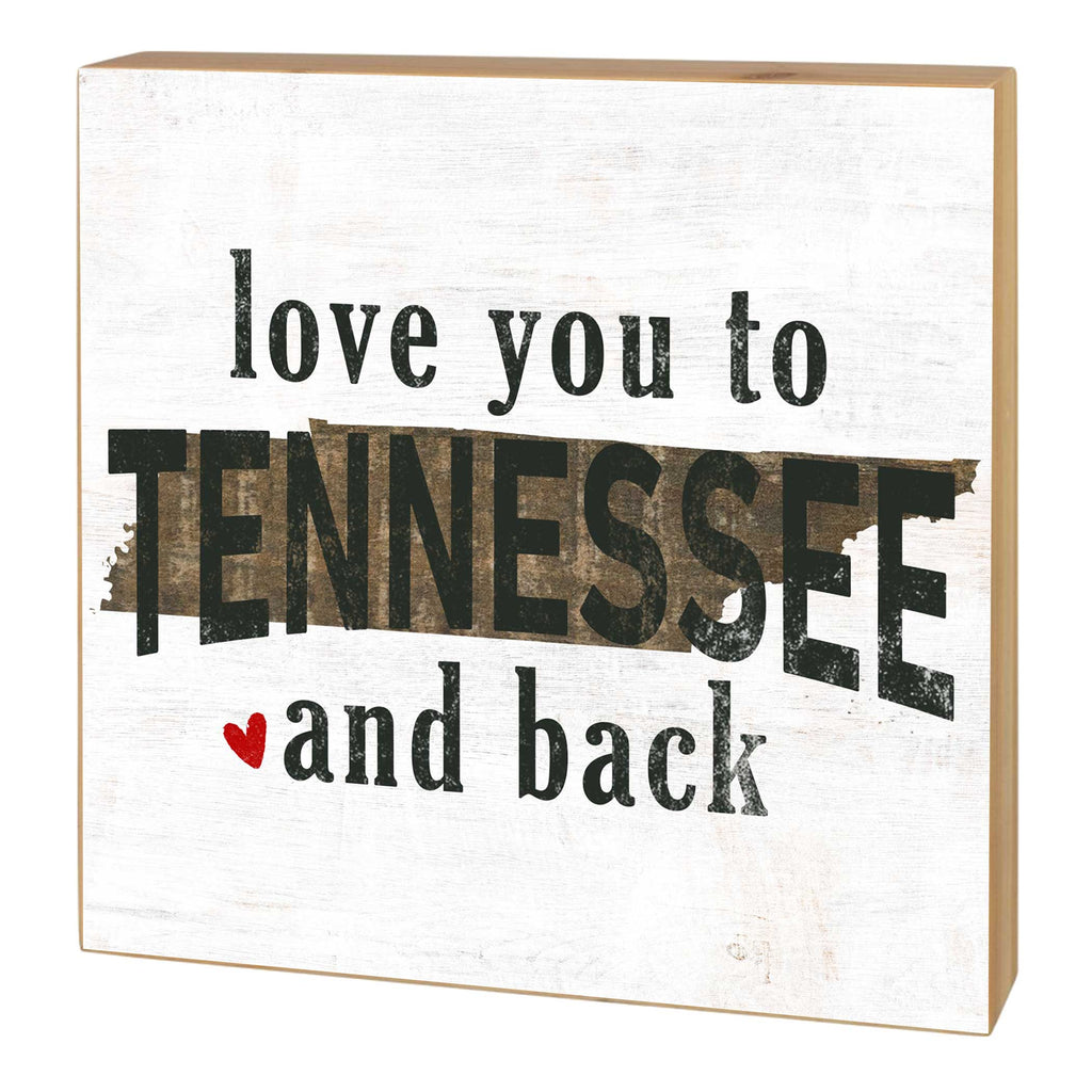 5x5 Love You To State Block Tennessee