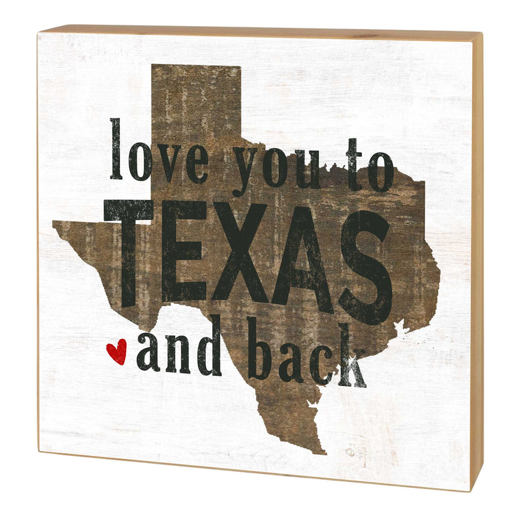 5x5 Love You To State Block Texas