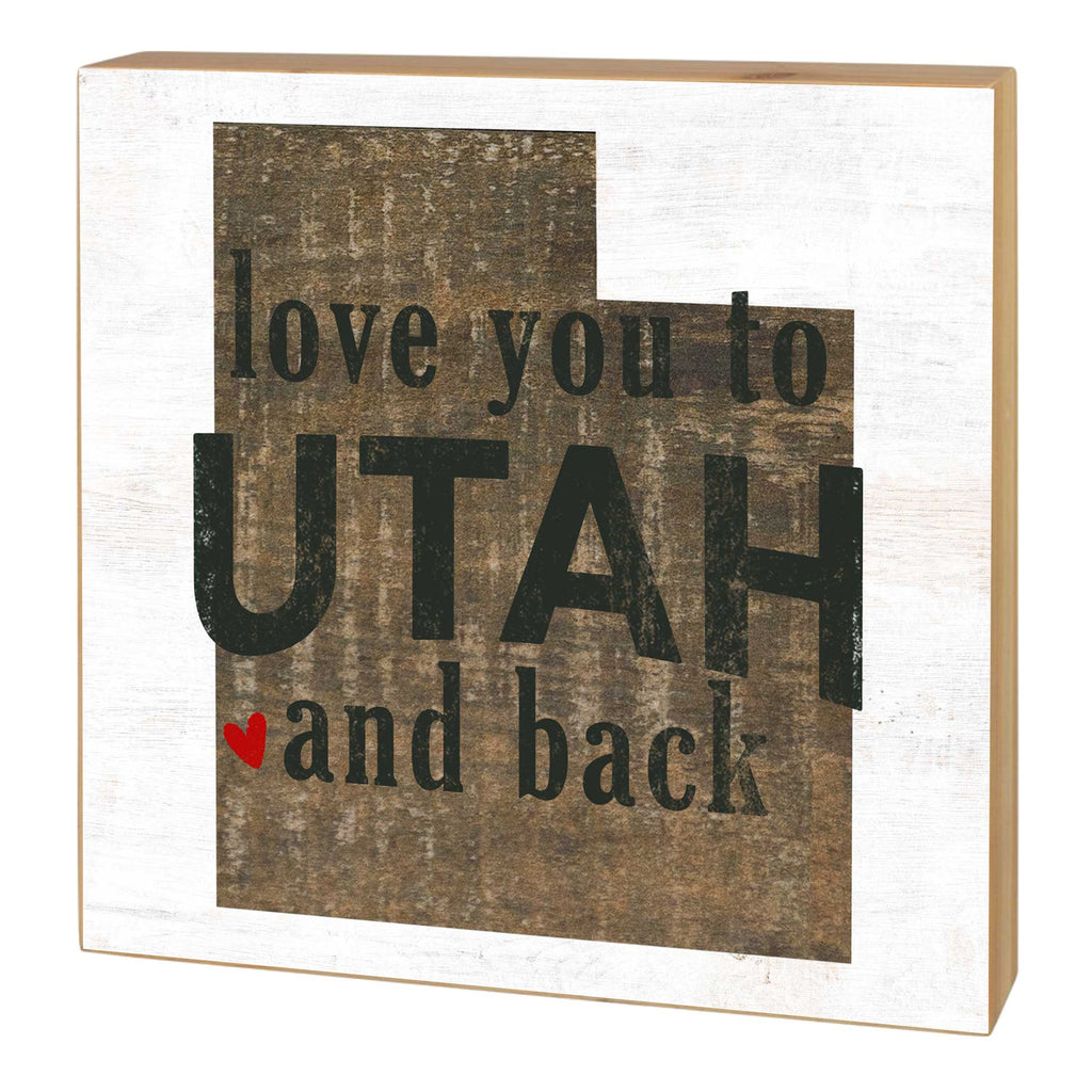 5x5 Love You To State Block Utah