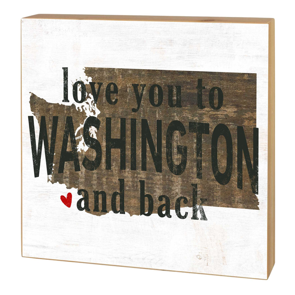 5x5 Love You To State Block Washington