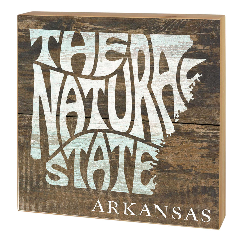 5x5 State Slogan Block Arkansas
