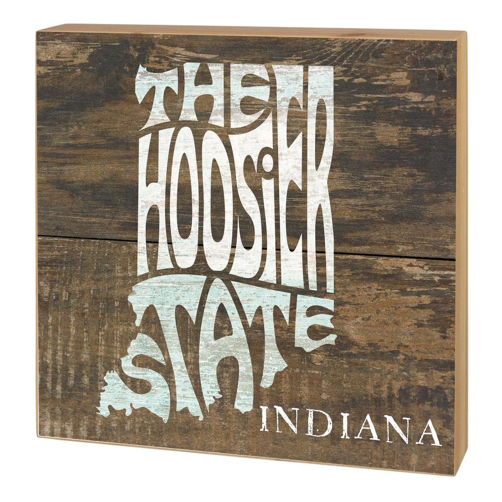 5x5 State Slogan Block Indiana