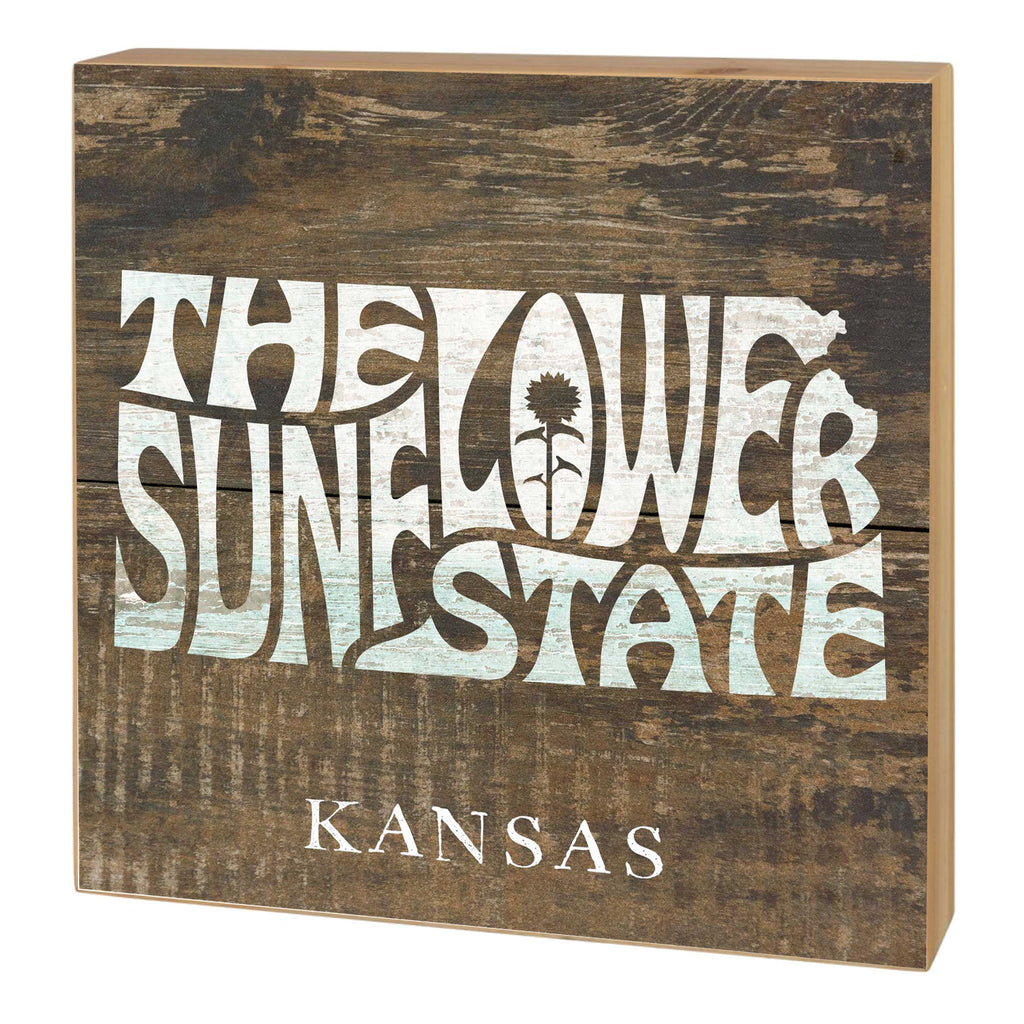 5x5 State Slogan Block Kansas