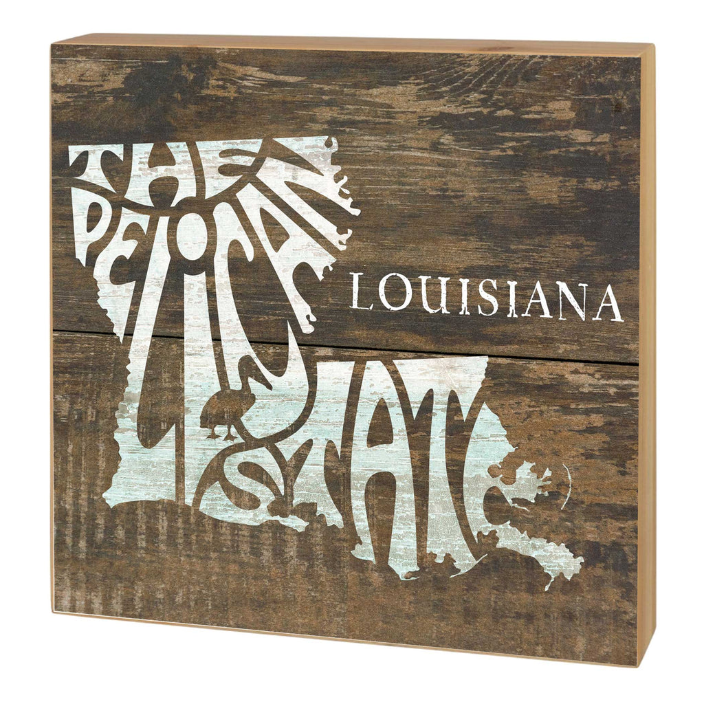 5x5 State Slogan Block Louisiana