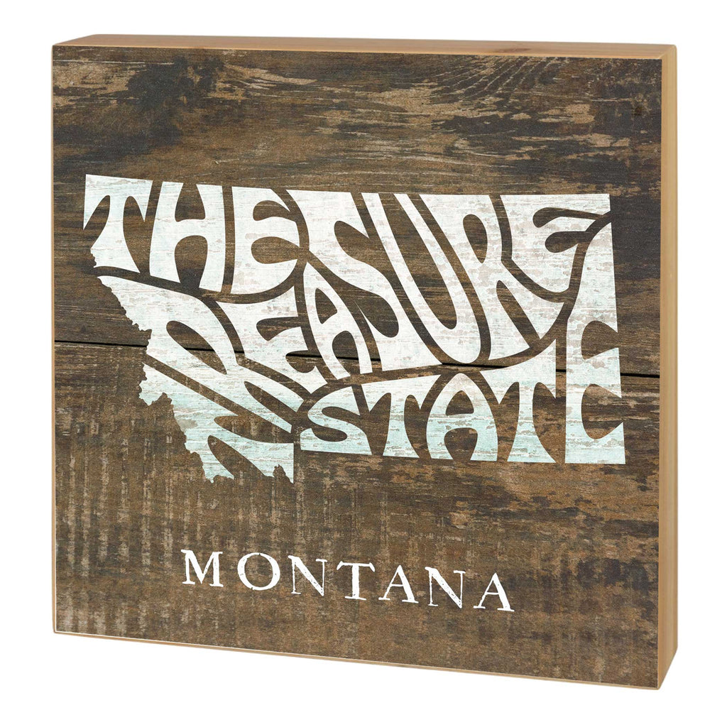 5x5 State Slogan Block Montana