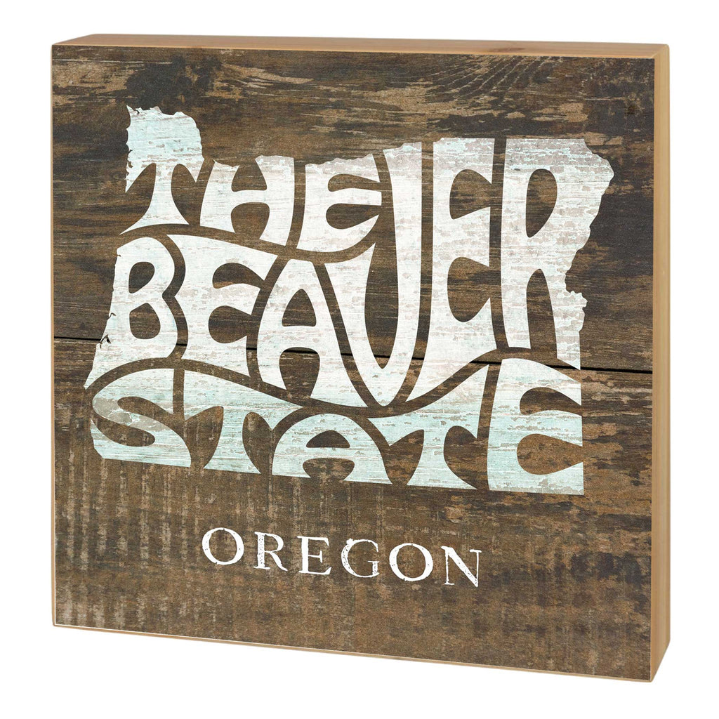 5x5 State Slogan Block Oregon