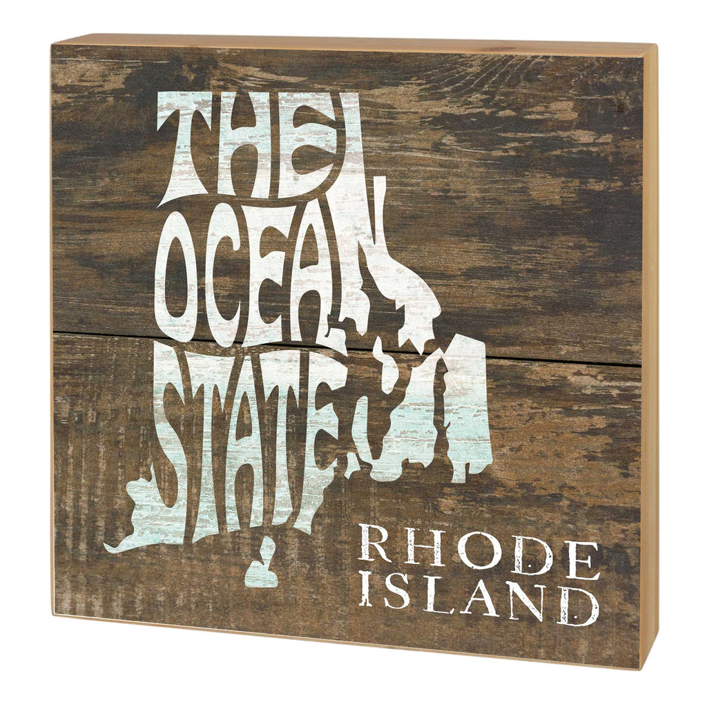 5x5 State Slogan Block Rhode Island