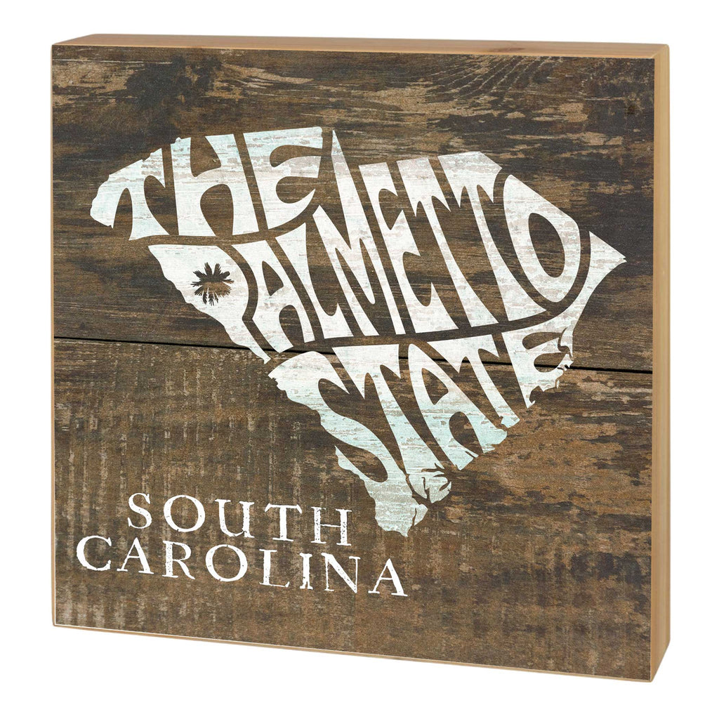 5x5 State Slogan Block South Carolina