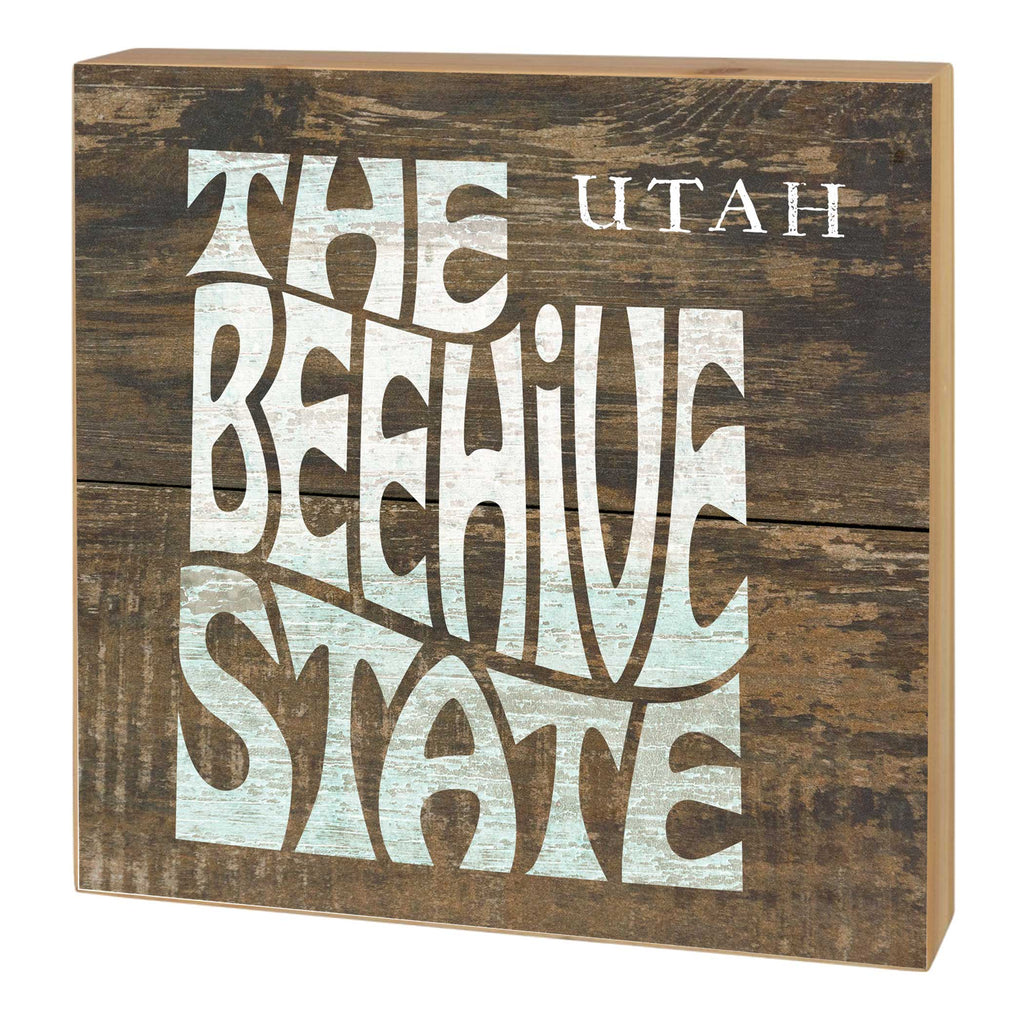 5x5 State Slogan Block Utah