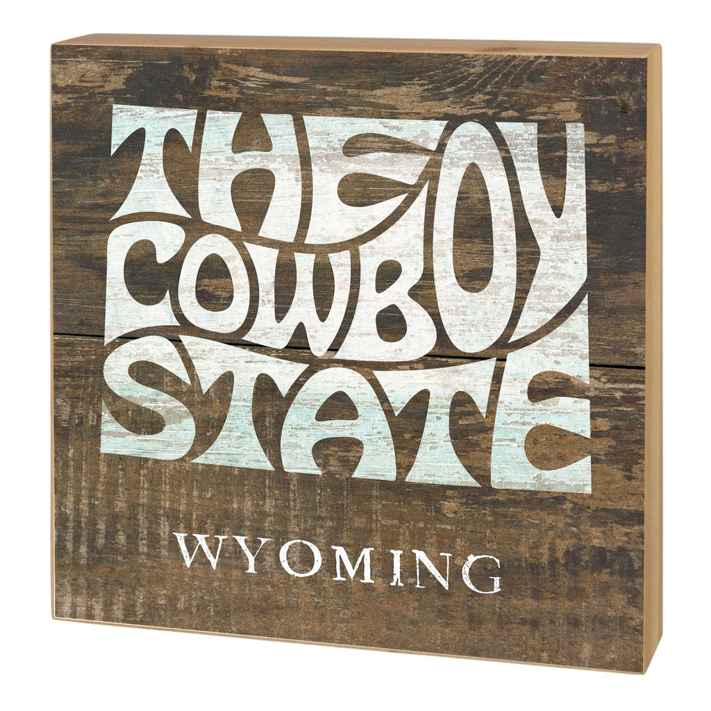 5x5 State Slogan Block Wyoming