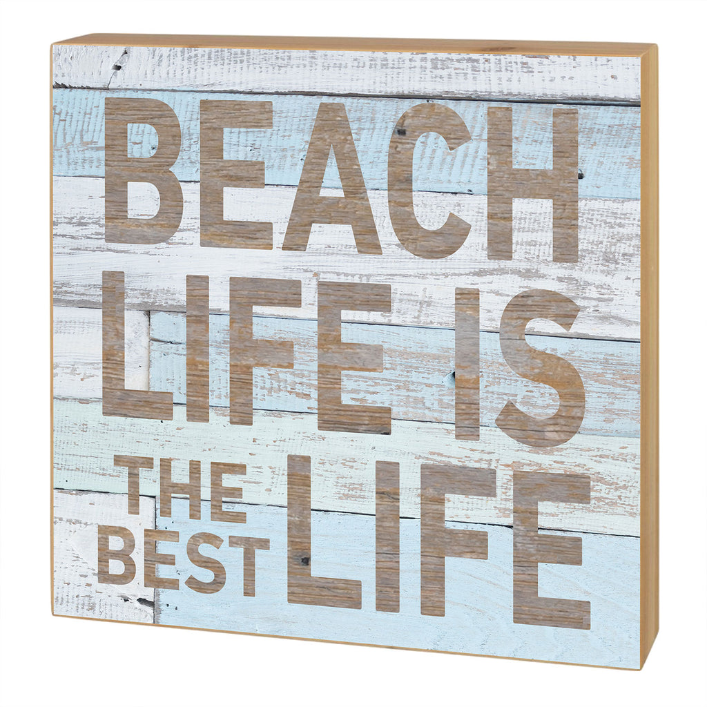 5x5 Beach Life is Best Life Block Sign