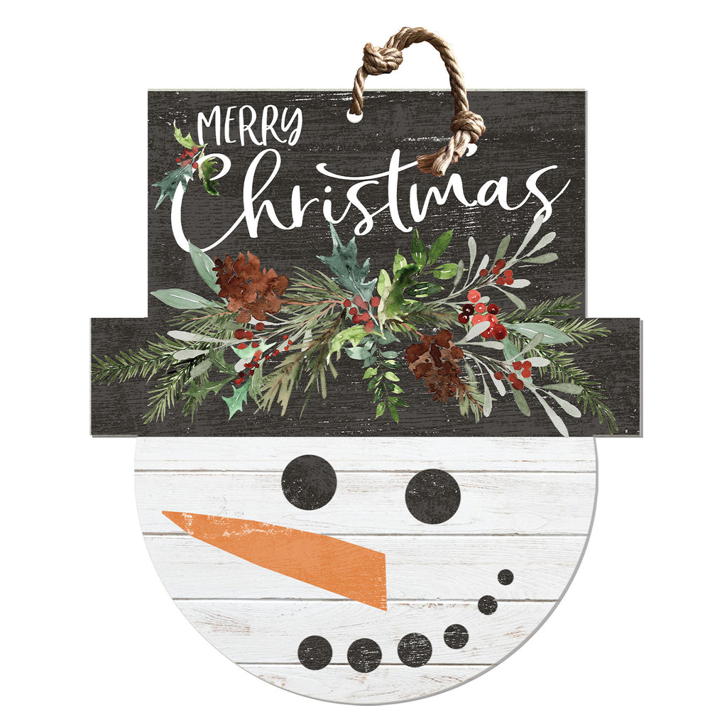 Merry Christmas Snowman Hanging Sign