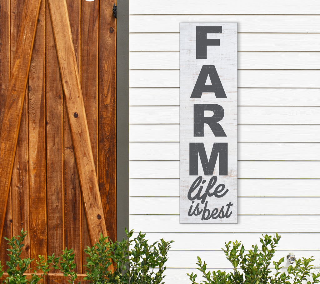 10x35 Indoor Outdoor Whitewash Sign FARM Life is Best