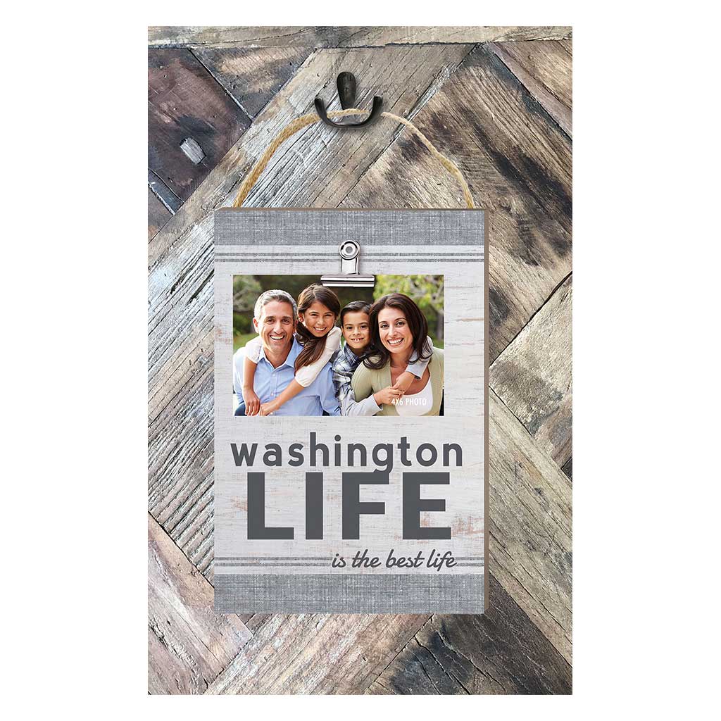 Washington Life Hanging Clip Photo Frame