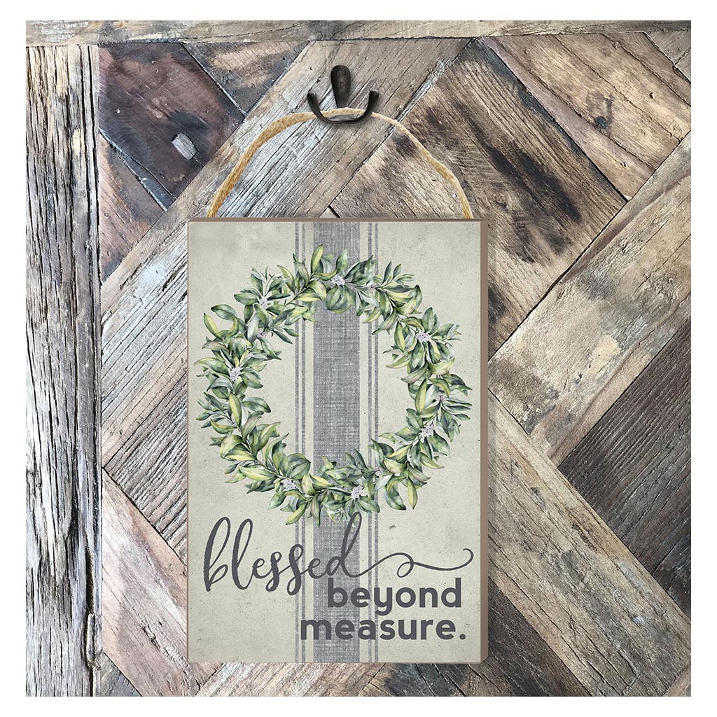 8x12 Blessed Beyond Measure Hanging Sign