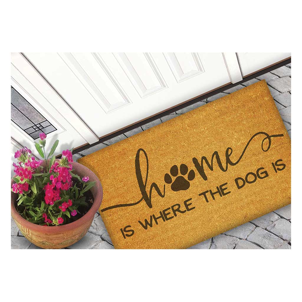 18x30 Coir Doormat Home is Where the Dog Is