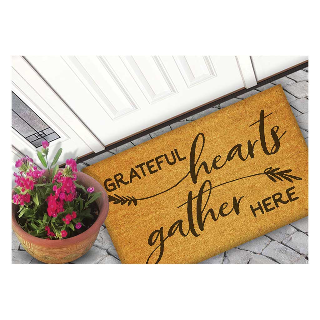 18x30 Coir Doormat Grateful Hearts Gather