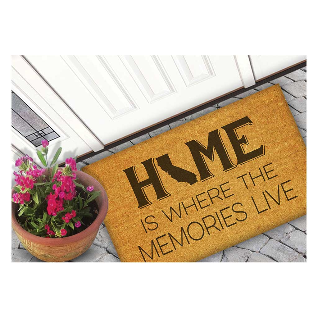 18x30 Coir Doormat Home Memories Live California