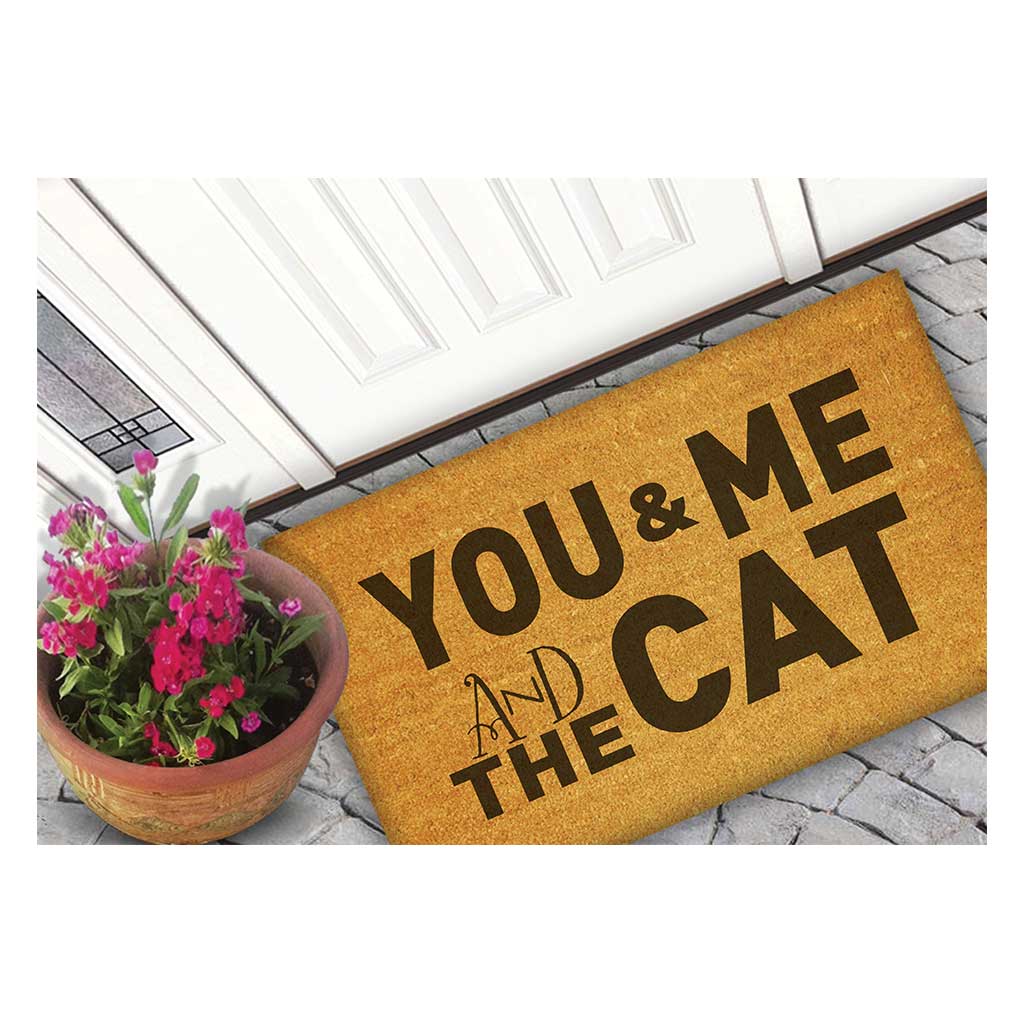 18x30 Coir Doormat You Me and the Cat