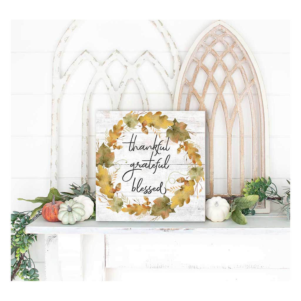 Fall Thankful Sign 10x10 Thankful Grateful Fall Wreath Sign – Kindred Hearts