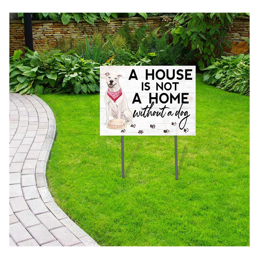 18x24 American Staffordshire Terrier White Dog Lawn Sign