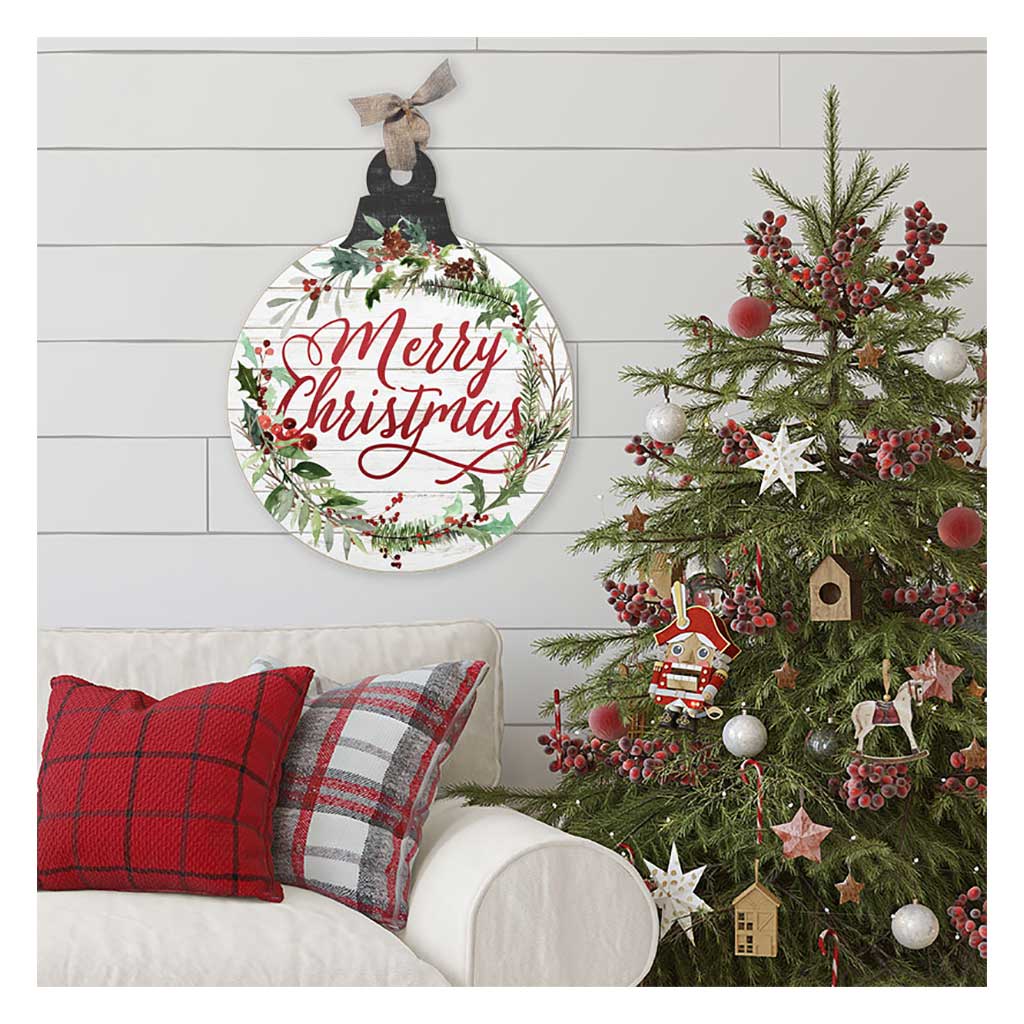 Merry Christmas Wreath Large Ornament Sign