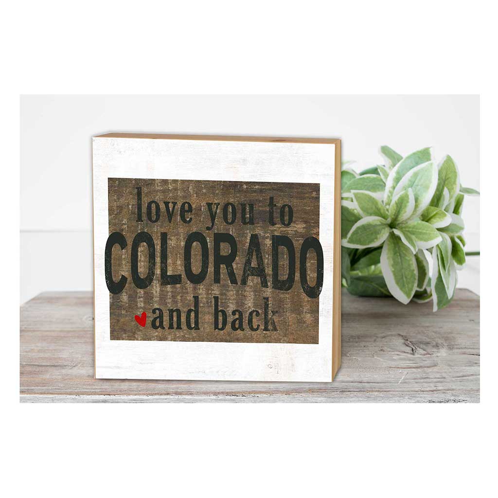 5x5 Love You To State Block Colorado