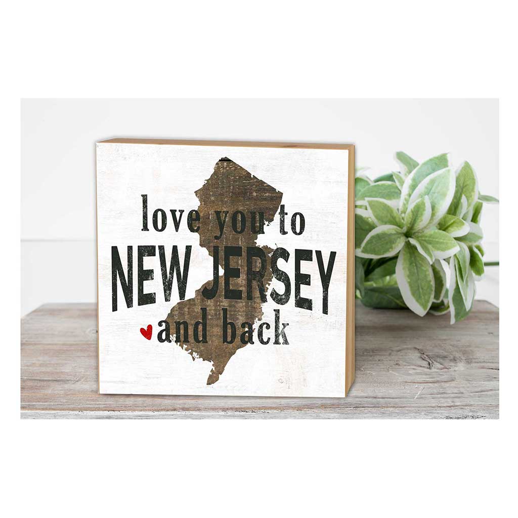 5x5 Love You To State Block New Jersey