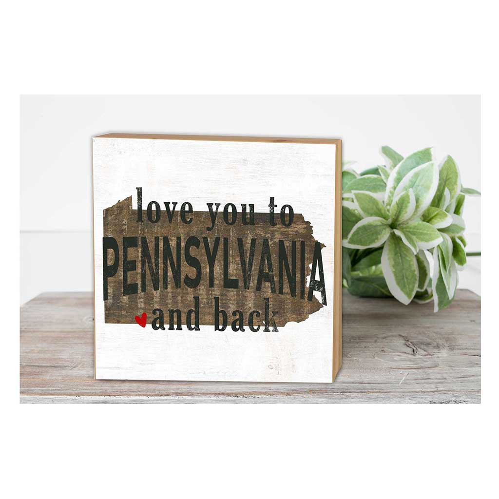 5x5 Love You To State Block Pennsylvania