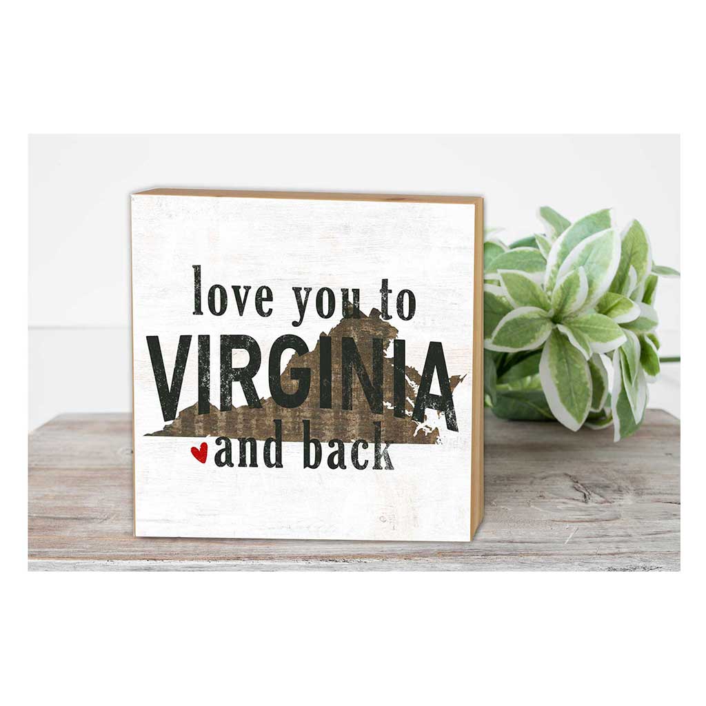 5x5 Love You To State Block Virginia