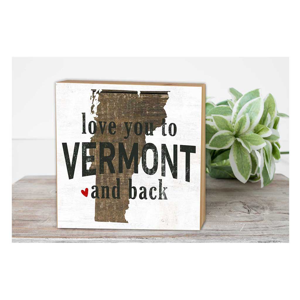 5x5 Love You To State Block Vermont