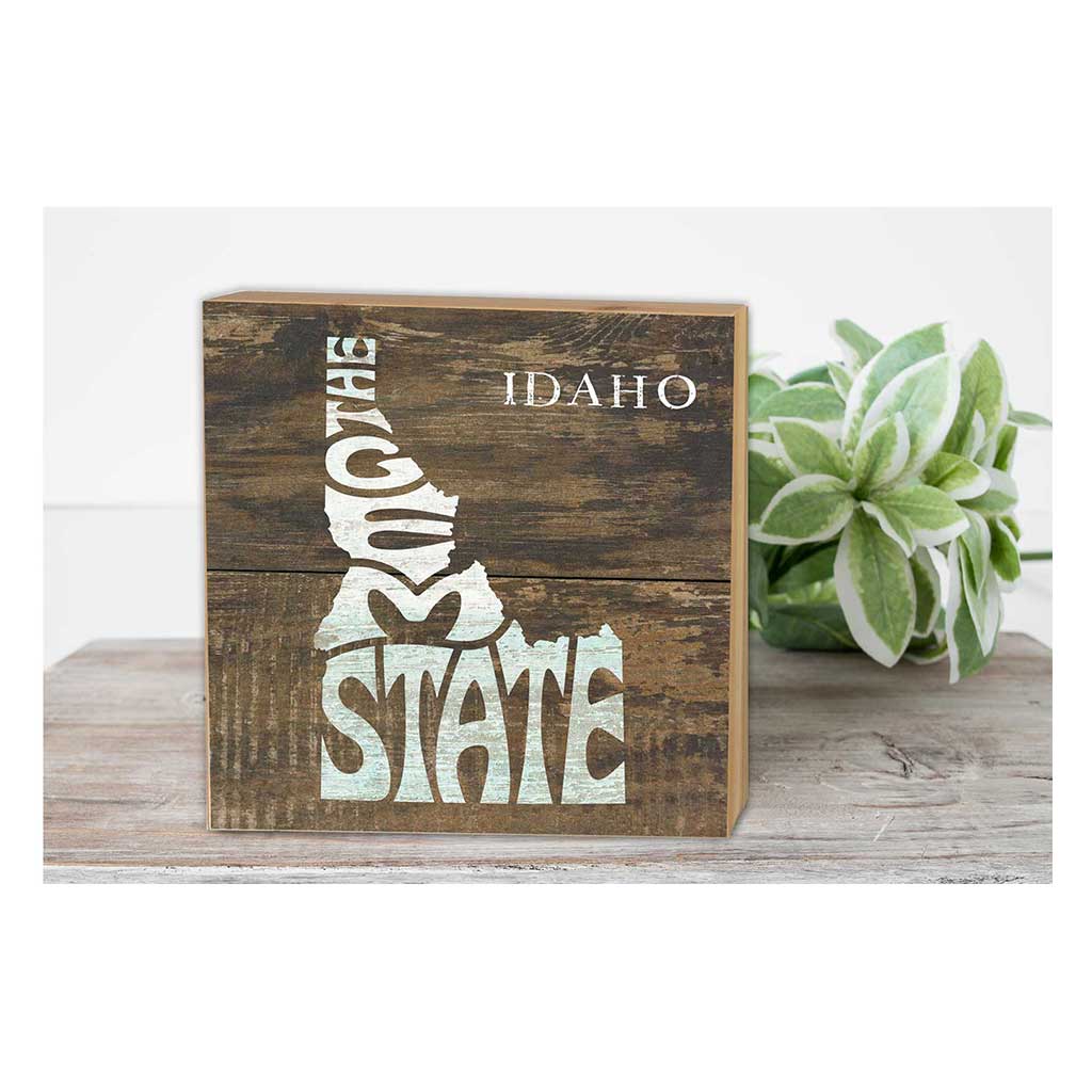 5x5 State Slogan Block Idaho